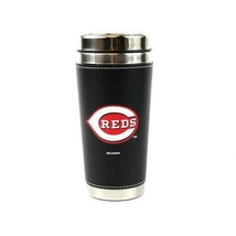 Cincinnati Reds16oz Leather Wrapped Steel Tumbler - MLB - £11.65 GBP