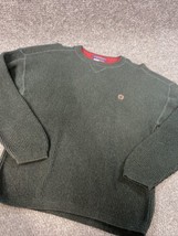 Vintage Tommy Hilfiger Mens Knit Sweater XL Black Logo Heavy Cable 90s Y2K - £18.06 GBP