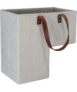 Staircase basket for storage Natural Beige with leather handles NEW - $57.48 CAD