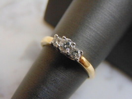 Women&#39;s Vintage Estate 14K Yellow Gold Diamond Ring w/ Platinum, 3.4g E849 - £545.13 GBP
