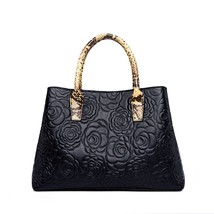 Business Women Bags Genuine Leather Handbag Embossed High Quality Skin Leather S - £150.28 GBP