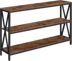 55&quot; Sofa Table, Industrial Console Table, Rustic Brown Cthr80401,, And Bedroom. - $119.98