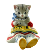 Schmid Kitty Cucumber Learns ABCs Just The Beginning Vintage 1990 Figurine  - £17.27 GBP