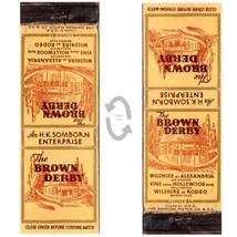 Vintage Matchbook Cover The Brown Derby Restaurant LA/Hollywood California 1940s - £7.83 GBP
