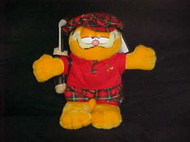 10&quot; Golfer Garfield Plush Stuffed Toy With Tags By Paws From 1978 - £46.70 GBP