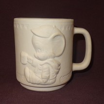 Mug Mouse Hearts LoveU Ceramic Bisque Ready to Paint Unpainted U-paint 3&quot; - £7.03 GBP