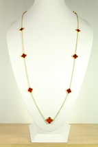 Mixed Size Carnelian Motif Necklace - $135.00