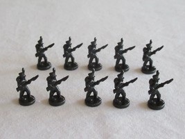10x Risk 40th Anniversary Edition Board Game Metal Soldier Infantry Black Army - £12.90 GBP