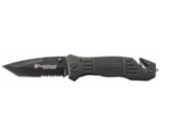 Smith Wesson Black Coated Blade Rubber Coated Aluminum Handle Folding Knife - $33.25
