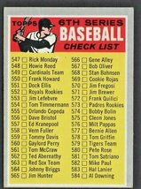 6th Series Checklist 1970 Topps # 542 Unmarked - £2.19 GBP
