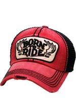 Born to Ride Vintage Distressed Baseball Cap Dad Hat Adjustable - £12.73 GBP