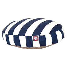 MajesticPet 30 in. Vertical Stripe Round Pet Bed Navy Blue - Small - $1,691.99 MXN