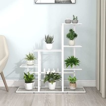  Plant Stand White Metal Medium Durable Flower Stand - $130.99