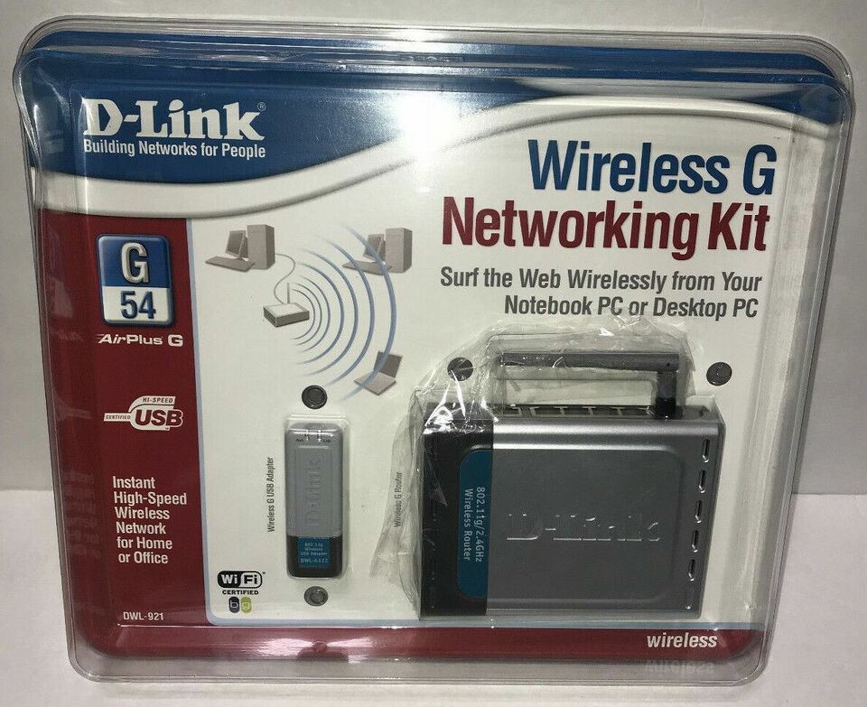 D-Link AirPlus G Wireless Networking Kit Router and USB Adapter DWL-921 - $3.47
