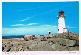 Postcard Lighthouse At Peggy&#39;s Cove Nova Scotia NS - £3.15 GBP