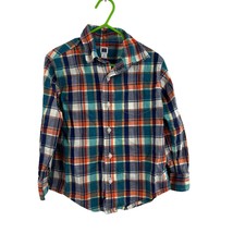 Janie and Jack Blue Plaid Button Front Size 4 - £12.96 GBP