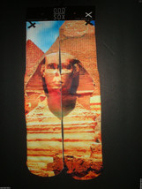 New Odd Sox Men's Poly Blend Socks Egypt Pyramids Sand/Blue One Size 6-13 - £11.86 GBP