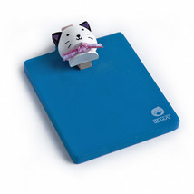 [Happy White Cat]Refrigerator Magnet clip/Magnetic Clipboard - £8.66 GBP