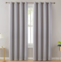 Hlc.Me Laurance Light Grey Blackout Curtains 84 Length, Light Grey, 52 W X 84 L - £33.56 GBP