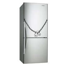 ( 12'' x 9'') Vinyl Fridge Decal Lock & Chain / Locks that Close Refrigerator Ar - $12.07