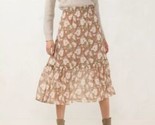 LC Lauren Conrad Floral Ruffle Midi Skirt - £23.14 GBP