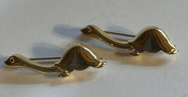 Pins Two Faux Gold Turtle Pins 1.5 inches long Small Vintage Unbranded - $5.90