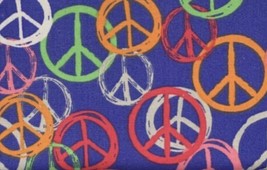 Create it Fabric Cut, Fat Quarter, Peace Signs - £3.15 GBP