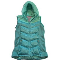 Free Country Girls Puffer Hooded Vest Size Large Teal 14/16 Full-Zip Pac... - $19.54