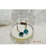 Handmade Blue Aqua Translucent Wire Dangle Drop Earrings~Costume Jewelry... - $7.80