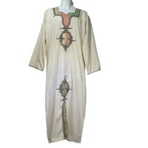 vintage kurta bohemian long embroidered handmade tunic dress - £46.51 GBP