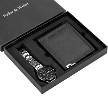  Men Watch Set Wallet Birthday Gift for Male Quartz Wristwatch New Hot T... - £44.37 GBP