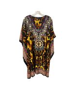 Ashro Y2K Embellished Kaftan Tunic Animal Print Rhinestone One Size - $31.50