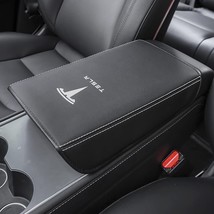 Car Armrest Cover for Tesla Model 3 Model Y PU Leather Center Console Protector  - £30.49 GBP