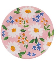 Four (4) Member&#39;s Mark ~ Melamine ~ PINK FLORAL ~ 10.83&quot; Round Dinner Plate - £29.41 GBP
