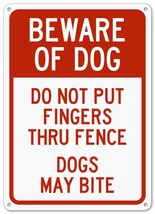 Kent Sparks Metal Road Sign Beware of Dog Do Not Put Fingers Thru Fence ... - $8.00
