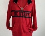 Victoria Secret PINK 1/4 Zip Red Pullover NC State Wolfpack MEDIUM 5th &amp;... - £15.77 GBP
