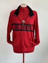 Victoria Secret PINK 1/4 Zip Red Pullover NC State Wolfpack MEDIUM 5th &amp;... - £15.56 GBP