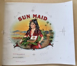 SUN MAID CIGAR LABEL PROOF BOOK orig 24pgs BOX LABEL ART lithographers - £974.73 GBP