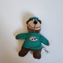 Vintage A&amp;W Plush Bear with Green Hat Shirt Stuffed Animal Toy 1998 Alpha Kids - £3.94 GBP