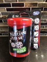 HASBRO Yahtzee To Go Travel Game Dice In A Cup New Play With App - $7.43