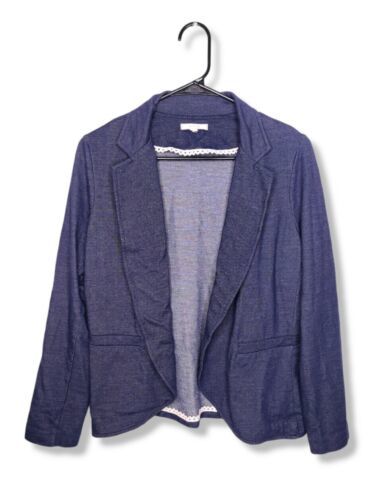 Primary image for Pleione Blazer Nordstrom Anthropologie Chambray Stretch Jersey Knit Women's M
