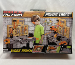 Maxx Action Kids Toy Work Bench And Tool Set 55 Piece Play Mechanic Set New - £22.01 GBP