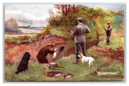 Rabbit Hunting Scene Rabbitting Raphael Tuck 9273 DB Postcard U15 - $9.85