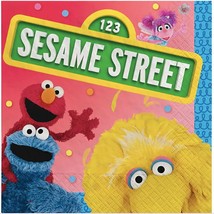 Sesame Street Everyday Dessert Napkins Elmo Big Bird Birthday Party Supplies 16 - £4.75 GBP