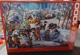 Christmas Jigsaw Puzzles Lot 4 500-1000pc All is Bright Snow Day Radio City - $41.74