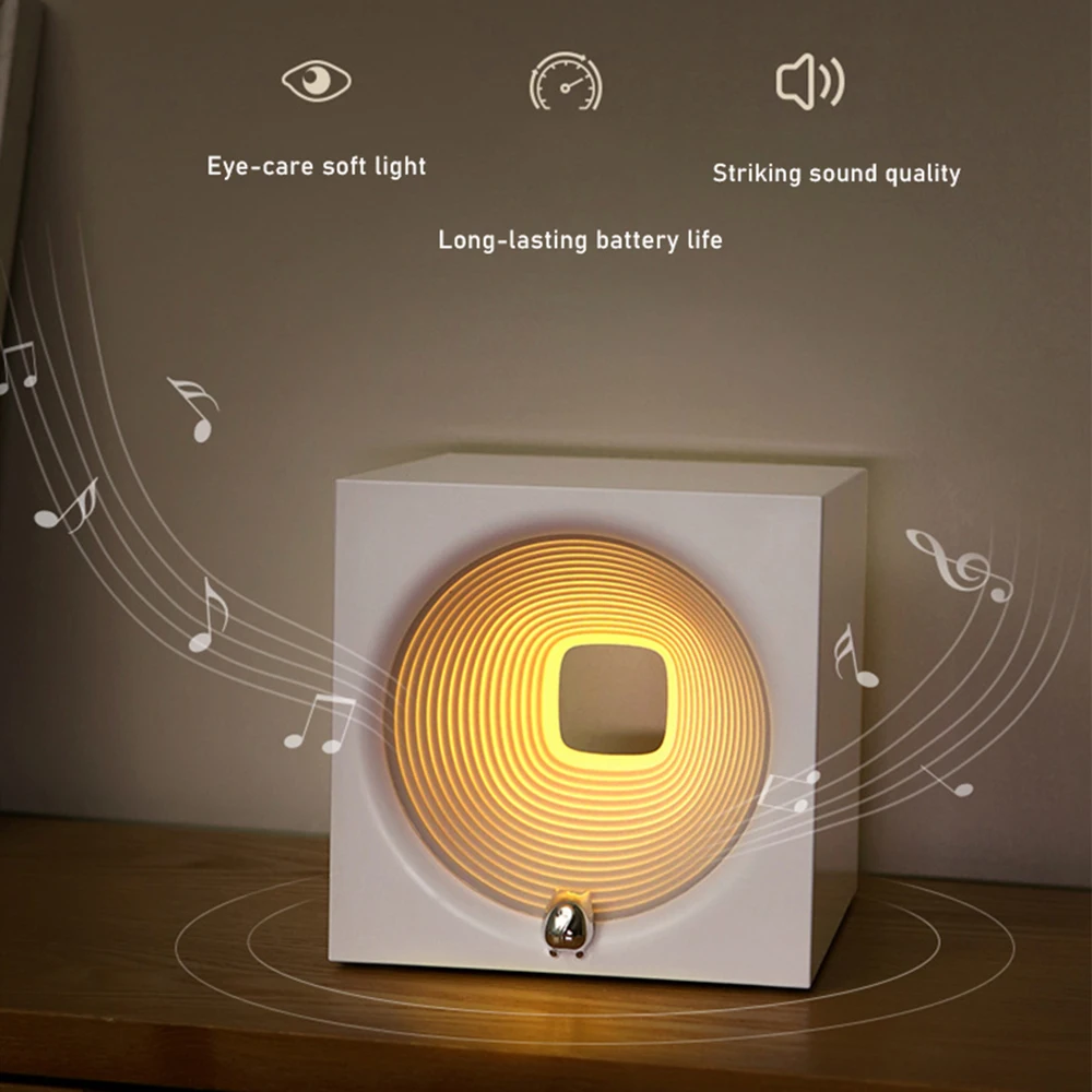 Atmosphere Night Light Speaker Bluetooth Sound Player Time Machine Dimming - £26.28 GBP+