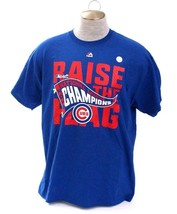 Majestic MLB Chicago Cubs Blue 2016 National League Champions T Tee Shirt Men&#39;s  - £19.97 GBP