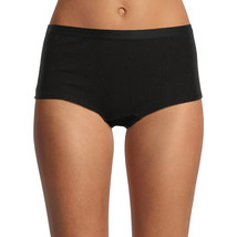 No Boundaries Women&#39;s Cotton Shine Boyshort Panties Size X-SMALL Solid Black - $11.64