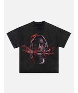Travis Scott American Hip-hop Spoof Fun Characters Short-sleeved T-shirt - $54.95