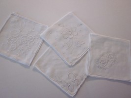 Handkerchiefs Ladies Vintage Floral Set Of 4 Cotton 12x11 Handkerchief Set #32 - £15.79 GBP